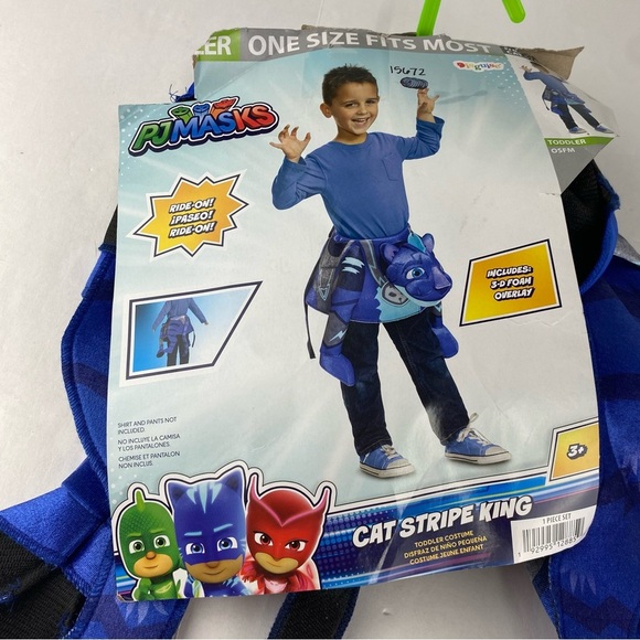 PJ Masks Cat Stripe King Youth Child Costume 3D Foam Overlay NWT One Size - Picture 1 of 4